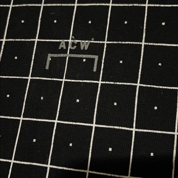 A-COLD-WALL* Black Checkered Short Sleeve Tee Sz XXL - Picture 3 of 5